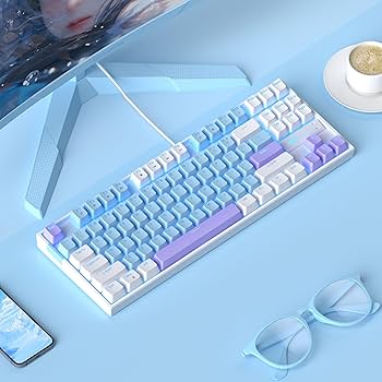 rgb 青白　専用 Amazon | MageGee 75%メカニカルゲーミングキーボード ブルー